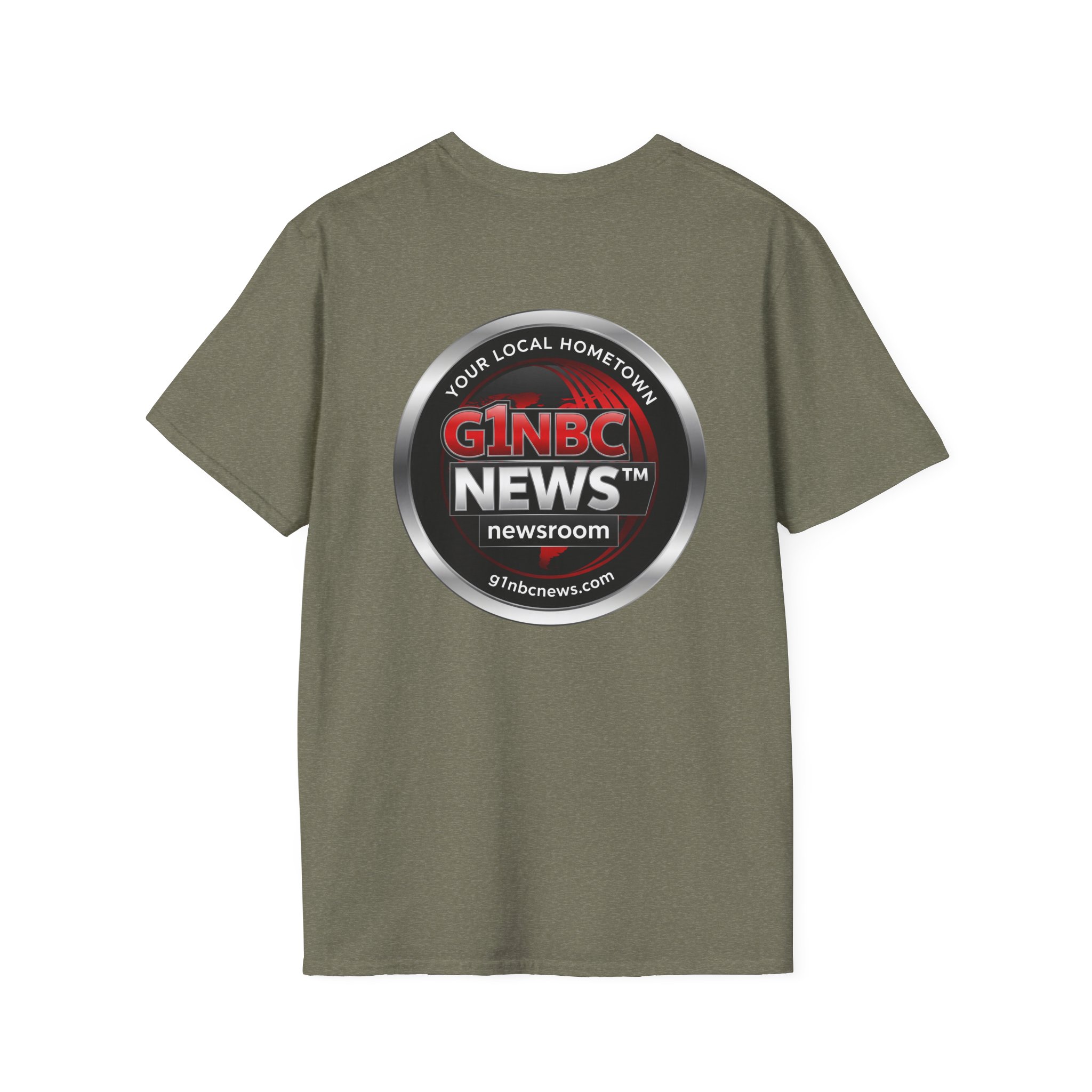 G1NBC News Softstyle T-Shirt, Community Shirt, Casual Wear, Gift for News Lovers, Hometown Pride, Comfortable Tee - Image 4